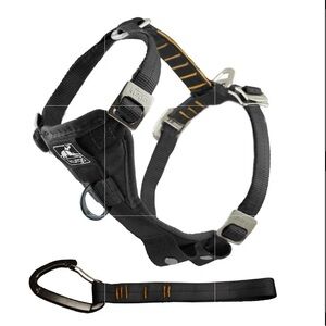 Kurgo Black Tru-Fit Smart Enhanced Strength Dog Harness Medium Seatbelt Walk